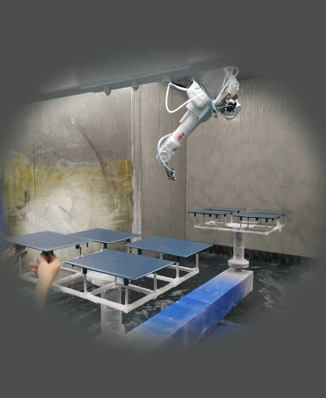 Laptop shell coating production line